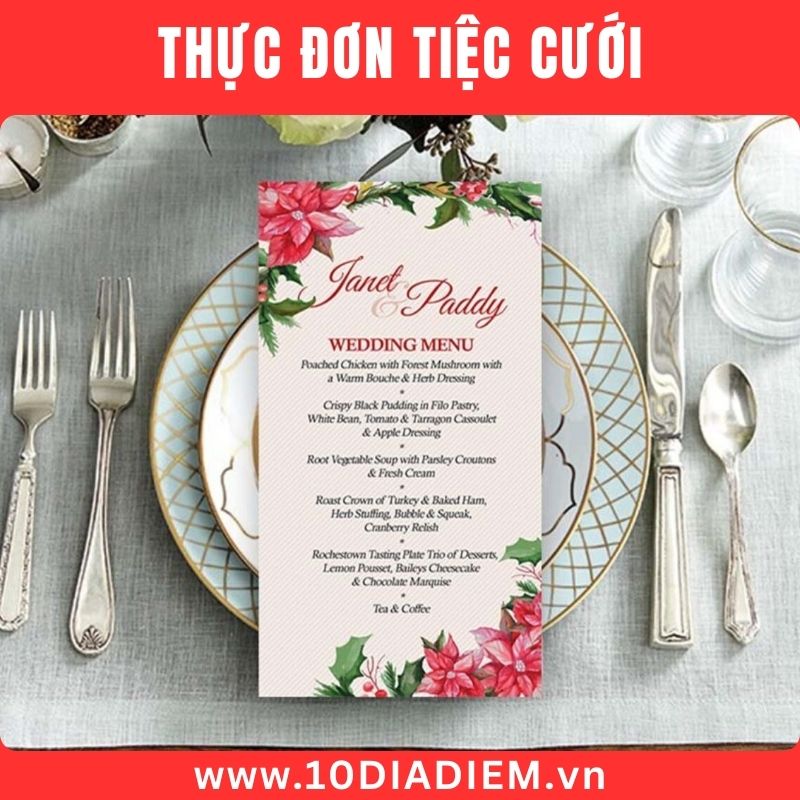 thực đơn tiệc cưới