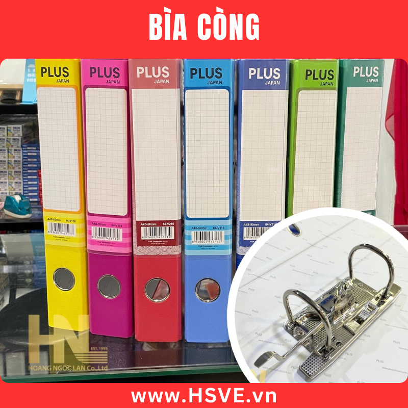 Đa dạng màu sắc bìa còng
