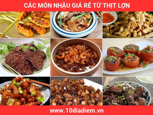 Các món nhậu giá rẻ từ thịt lợn Các món nhậu giá rẻ từ thịt lợn