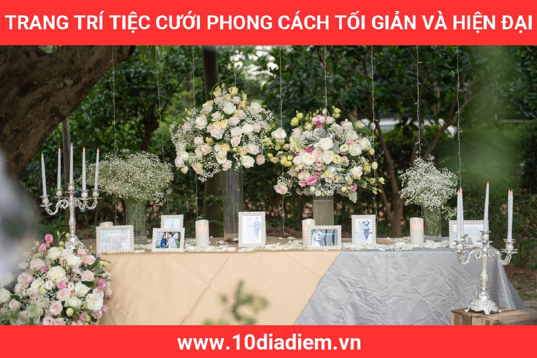 Trang Trí Tiệc Cưới Phong cách tối giản và hiện đại Trang Trí Tiệc Cưới Phong cách tối giản và hiện đại